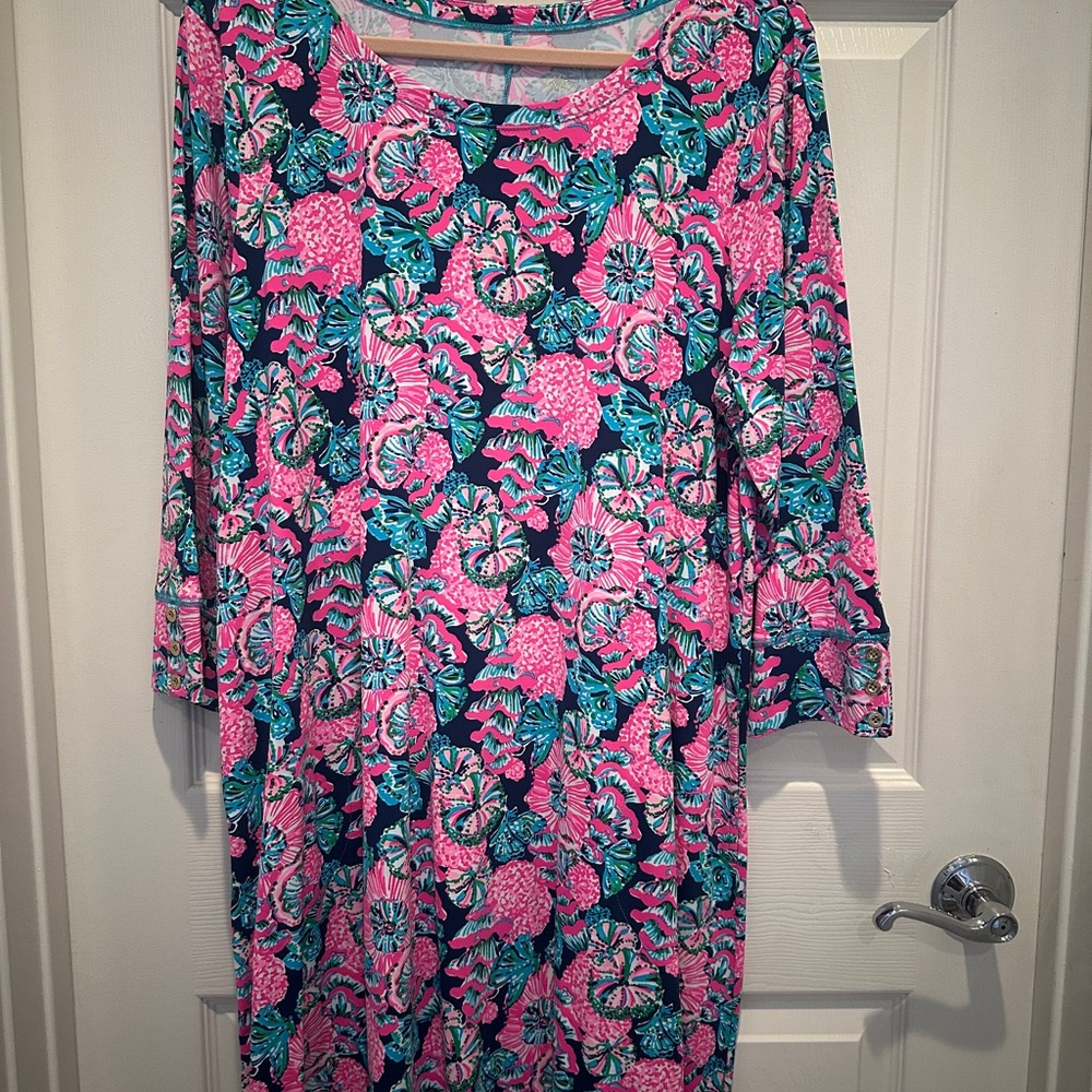 Lilly Pulitzer Pink and Blue Floral Pattern